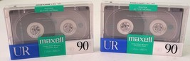 MAXELL UR 90 Minute Blank Audio Cassette Tape (Set of 2) Brand New SEALED - $9.49