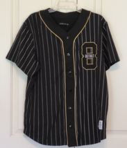 8IGHTH DSTRKT Black Baseball Jersey Pinstriped Size L Design-Forward - £18.37 GBP