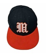 University Of Miami Hat Retro New Era NCAA Hurricanes Fitted Hat Cap Size 7 3/8 - £15.86 GBP