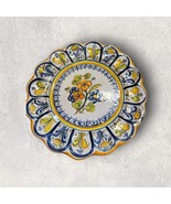 Vtg Spanish Talavera Pottery Hand Paint Decorative Egg Plate Wall Hangin... - $18.97