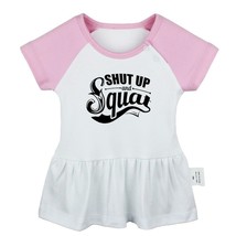 Shut Up and Squat Pug-dog Newborn Baby Dress Toddler Infant 100% Cotton ... - £10.22 GBP