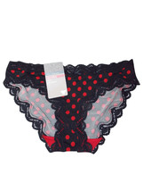 3 pair Ladies EX M&amp;S dotted Cut-Out Lace Trim Low Rise Bikini Knickers Size 8-14 - £14.02 GBP