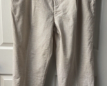 Prewick and Moore Seersucker Cuffed Trousers Mens 40 X 30 Tan White Golf - $24.70