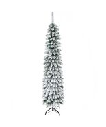 HOMCOM 6ft Unlit Snow Flocked Slim Pencil Artificial Christmas Tree - $139.59 CAD