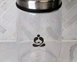 Teavana Tea Sugar Glass Canister Jar Container 48 oz w/ Stainless Lid - £23.18 GBP
