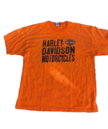 Harley Davidson DOC&#39;S T-shirt Sz XL Orange Short Sleeve - €8,59 EUR
