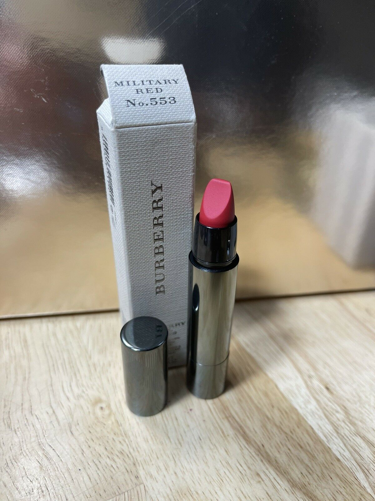 Burberry Full Kisses Lipstick #553 Military Red  BNIB - $17.99