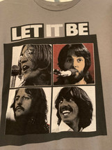 NWOT - The Beatles LET IT BE Band Member Images Gray Adult Sz L Short Sleeve Tee - £15.17 GBP
