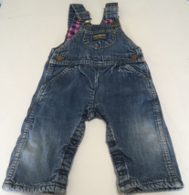 Vintage oshkosh b&#39;gosh overalls vestbak blue jean snap button closure - $24.70