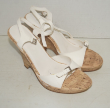 Bakers Womens Casual Wedge High Heeled Shoes White Size 10M - £19.34 GBP