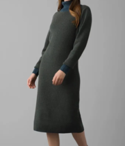 New Womens NWT PrAna South Rock Sweater Dress Dark Sky M Blue Gray NWT Organic - £100.92 GBP