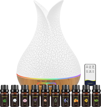 500ML Essential Oil Diffuser with 10 Essential Oils Gift Set, Aromathera... - $44.71