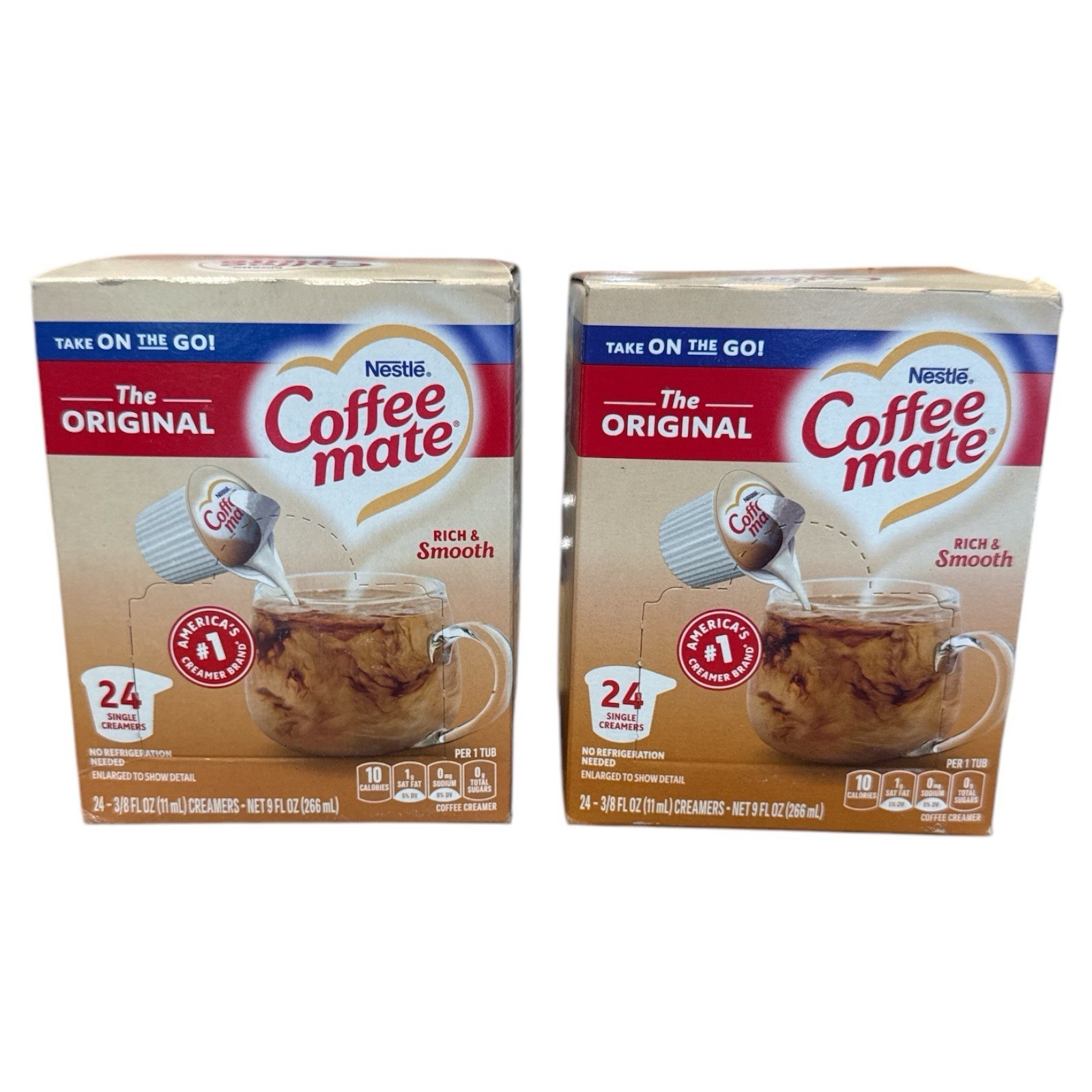 Coffee Mate Original Liquid Coffee Creamer Singles, Nestle 48 Count, Dai... - $10.88