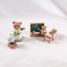 Vtg Homco Bears at School 1409 Set of 5 Classroom Teacher Figurines Deco... - $16.83