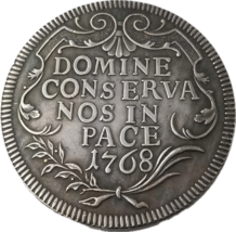 Medaglia della pace di Zurigo 1768 - Domine Conserva Nos in Pace - $18.55 CAD