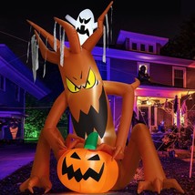 8 Ft Halloween Inflatable Dead Tree Outdoor Decorations Blow Up Yard Scary Tree  - £68.79 GBP