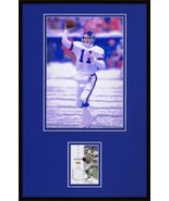 Phil Simms Framed 11x17 Game Used Jersey &amp; Photo Display Giants - £58.37 GBP