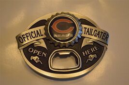 CHICAGO BEARS BELT BUCKLE WITH BOTTLE OPENER  Tailgater buckle made is USA - $23.52 CAD