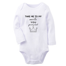 Take me to my Uncle you Peasant Funny Rompers Newborn Baby Bodysuits Jumpsuits - £8.88 GBP