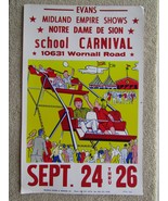 Vintage Evans &quot;School Carnival&quot; Poster - $3,378.78 MXN