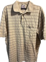 Faconnable Albert Goldberg VTG Men’s XL Striped SS 1/4 Button Cotton Polo Shirt - £15.53 GBP