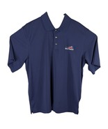 Southwest Airlinse Polo Shirt Pebble Beach Golf Mens XL Navy Blue Perfor... - $47.94 CAD