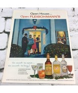 Vintage 1963 Flieschmanns Whiskey And Spirits Booze Advertising Art Prin... - £11.15 GBP