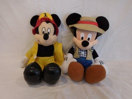 Walt Disney World Mickey Mouse 15&quot; Fireman Plush + Fireman Mickey Mouse - £17.22 GBP