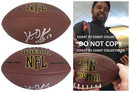 Jonathan Ogden Baltimore Ravens UCLA signed NFL football proof COA autog... - $138.59