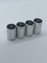 Set Of 4 Silver Wheel Tire Air Cap, Dust Cap, Stem Valve For Mercedes-Benz - $10.13
