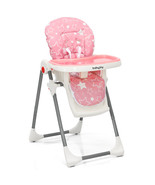 Folding Baby High Chair Dining Chair W/ 6-Level Height Adjustment Pink - $145.99