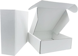 6X6X2 Inch Small White Mailers Boxes Recyclable Corrugated Gift Box for Packagin - £11.96 GBP