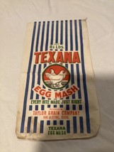 Egg Mash Cloth Feed Sack TEXANA Chick Taylor Grain Van Alstyne Texas 8 - £11.79 GBP