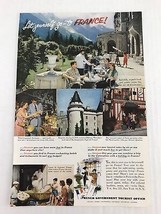 French Government Tourist Agency Vtg 1953 Print Ad - $9.89