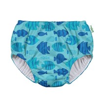 Pull-up Reusable Absorbent Swimsuit Diaper-Aqua Striped Fish-12mo - £10.94 GBP