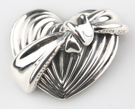 Lagos Caviar Sterling Silver AIDS Project Heart Ribbon Brooch 1992 - £375.10 GBP