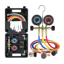 Diagnostic Manifold Gauge Set with 5FT Hose, Couplers Puncture and Self Sealing - £84.35 GBP