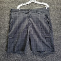 Greg Norman Tasso Elba Dark Plaid Performance Cargo/Golf Shorts Exc Cnd Waist 36 - £11.97 GBP