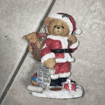 Vintage 1995 Cherished Teddies Nickolas Santa Claus Figurine Top of the List - £3.10 GBP