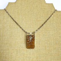 Don Dietz Handmade Tumbled Agate Sterling Silver Cold Formed Pendant Baht Chain - £313.97 GBP