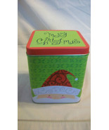 DECORATIVE METAL TIN, MERRY CHRISTMAS WITH SANTA CLAUS - $7.13