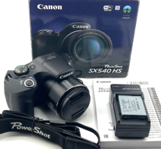 Canon PowerShot SX540 HS 20.3MP Digital Camera WiFi 50x Zoom Display Unit IOB - £200.76 GBP