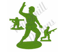 Green Army Men Toys - Machine Embroidery Design - £2.78 GBP