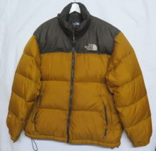 VTG North Face Mens Retro Nuptse 700 Puffer Down Jacket Orange Yellow Sz XL Rare - £185.46 GBP
