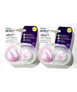 2 Packs Of 2 Philips Avent Ultra Soft 0-6m Pink Pacifier - $29.99