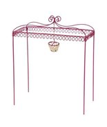 Miniature Fairy Garden Pink Gazebo with Chandelier 10 Inches - $19.50