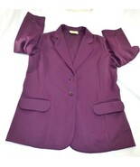 Vintage Sears Purple Polyester Blazer Womens Classic Professional Jacket - $33.28 CAD