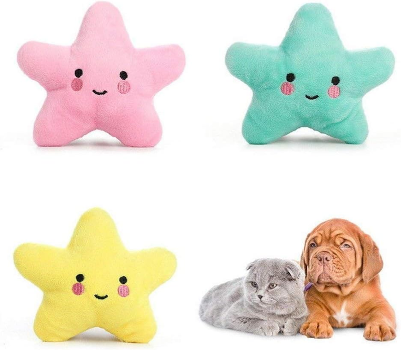 Pet Bite Squeaky Toys Smile Star Cute Stuffed Toys for Dogs Puppy Biting BB Soun Item image 6