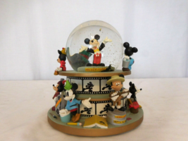 Disney Through The Years &quot;Mickey Mouse Club March&quot; Musical Glass Snow Globe - £18.79 GBP