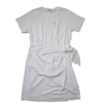 NWT Vince Tie Waist T-shirt Shift in Optic White Cotton Knit Dress XL $195 - £64.69 GBP